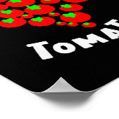 I Love You From My Head Tomatoes Valentines  ポスター (角)