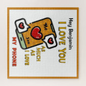 I Love You Funny Humor Fun Phone Personalize ジグソーパズル (横)