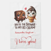 I Love You Gift Funny Food Valentine Towel キッチンタオル (縦)