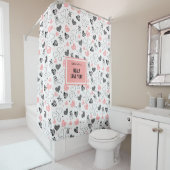 I Love You Gift Hand Drawn Heart Shower Curtain シャワーカーテン (インサイチュ)