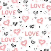 I Love You Gift Hand Drawn Heart Tie for Him ネクタイ