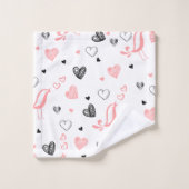 I Love You Gift Valentine Bath Towel Custom Name バスタオルセット (ウォッシュタオル)