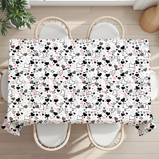 I Love You Gift Valentine Heart Tablecloth テーブルクロス