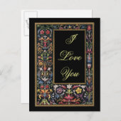 I Love You Gothicポストカードのカスタマイズ ポストカード (正面/裏面)