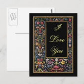 I Love You Gothicポストカードのカスタマイズ ポストカード (正面/裏面)