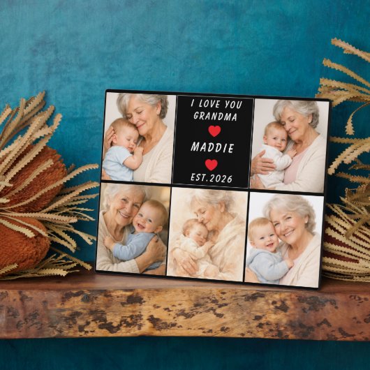 I Love You Grandma | Grandparents Day フォトプラーク (側面)