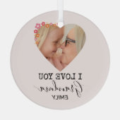 I Love You Grandma | Personalized Ornament ガラスオーナメント (裏面)