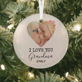 I Love You Grandma | Personalized Ornament ガラスオーナメント