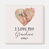 I Love You Grandma | Personalized Photo Magnet マグネット (正面)