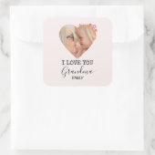 I Love You Grandma | Personalized Sticker スクエアシール (バッグ)