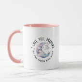 'I love you Grandma to the moon and back' Gift マグカップ (左)