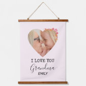 I Love You Grandma | Wood Topped Wall Tapestry 吊り下げ型タペストリー (正面)