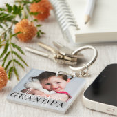 I Love You Grandpa カスタムPhoto キーホルダー (正面右)