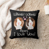 I Love You Guinea Pig Cavy Roddent クッション (ブランケット)