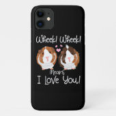 I Love You Guinea Pig Cavy Roddent Case-Mate iPhoneケース (裏面)