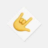 I Love You Hand Sign – 絵文字 スタンダードカクテルナプキン (角)