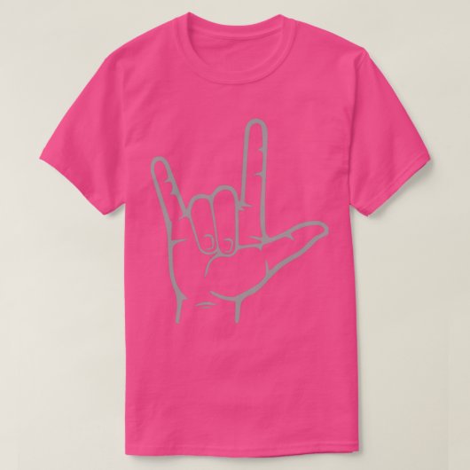I Love You Hand Sign American Sign Language 15 Tシャツ (デザイン正面)