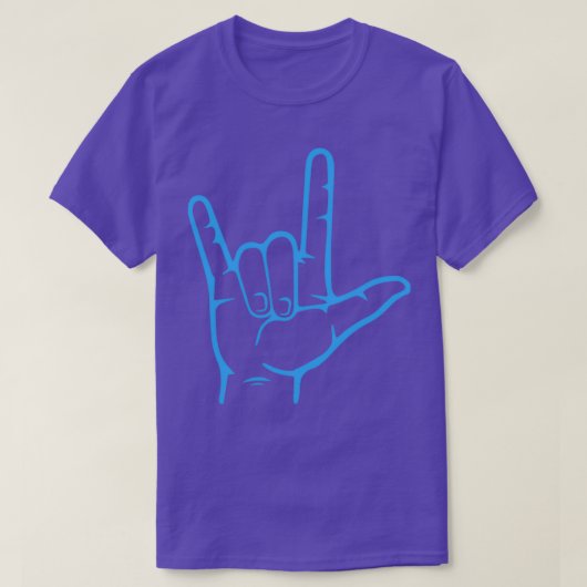I Love You Hand Sign American Sign Language 20 Tシャツ (デザイン正面)