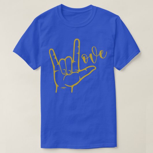 I Love You Hand Sign American Sign Language 6 Tシャツ (デザイン正面)