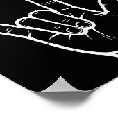 I Love You Hand Sign Asl Heart 67 Women Kids Men V ポスター (角)