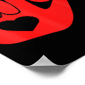 I Love You Hand Sign Asl Valentine' Day Funny Wome ポスター (角)