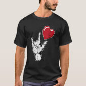 I Love You Hand Sign Valentines Day Language_1 Tシャツ (正面)