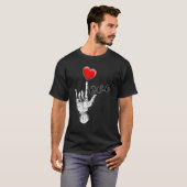 I Love You Hand Sign Valentines Day Shirt Language Tシャツ (正面フル)