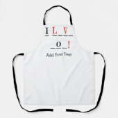 I Love You-Hangmanスタイルby Shirley Taylor エプロン (正面)