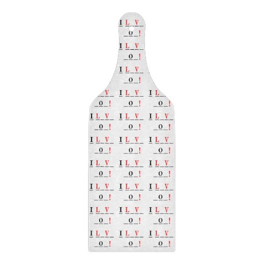 I Love You-Hangmanスタイルby Shirley Taylor カッティングボード (正面)