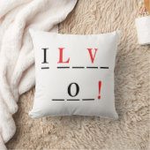 I Love You-Hangmanスタイルby Shirley Taylor クッション (ブランケット)