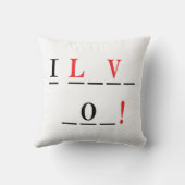 I Love You-Hangmanスタイルby Shirley Taylor クッション (裏面)