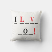 I Love You-Hangmanスタイルby Shirley Taylor クッション (正面)