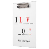 I Love You-Hangmanスタイルby Shirley Taylor クリップボード (左)