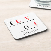 I Love You-Hangmanスタイルby Shirley Taylor コースター (左側)