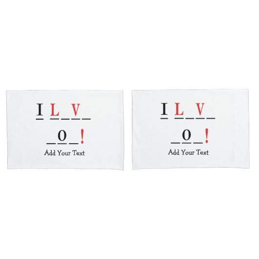 I Love You-Hangmanスタイルby Shirley Taylor 枕カバー (フロントセット)