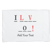 I Love You-Hangmanスタイルby Shirley Taylor 枕カバー (正面右)