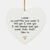 I Love You Heart セラミックオーナメント (裏面)