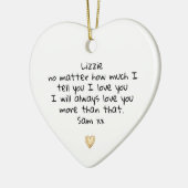 I Love You Heart セラミックオーナメント (左)