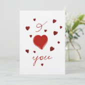 I love you heart card カード (スタンド正面)