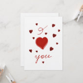 I love you heart card カード (正面/裏面インサイチュ)