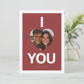 I Love You Heart Photo Valentine シーズンカード (スタンド正面)