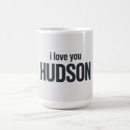 I Love You Hudson コーヒーマグカップ