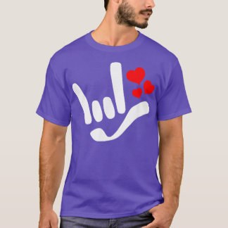 I Love You Ily American Sign Languageデザイン Tシャツ