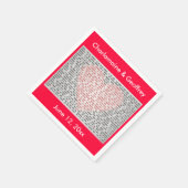 I Love You in 100 Languages赤いハート紙ナプキン スタンダードカクテルナプキン (角)