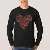 I love you in multiple languages Valentine's Day Tシャツ (正面)