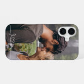 I Love You in White Script with Heart Custom iPhone 16ケース (裏面横)