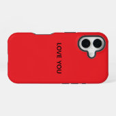 I LOVE YOU iPhoneケース ハード iPhone 16ケース (裏面横)