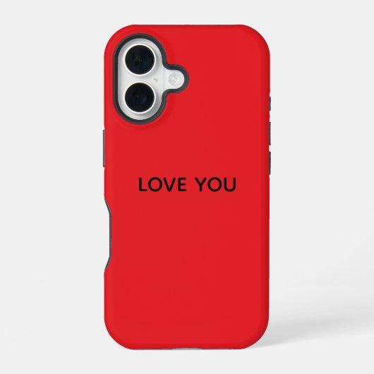 I LOVE YOU iPhoneケース ハード iPhone 16ケース (裏面)