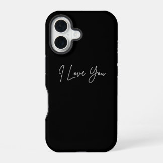 I Love You iPhone 16 ポーチ – かわいいロマンティックケース 16ケース