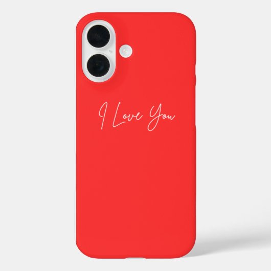 I Love You iPhone 16 ポーチ – かわいいロマンティックケース Case-Mate iPhoneケース (裏面)